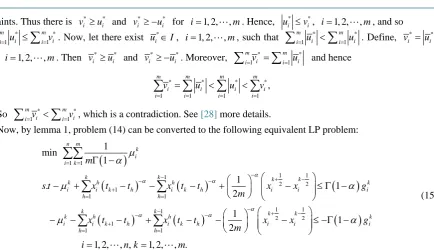 Figure 1 shows the results by using approximation (10)-(13) for α =0.5 and various choices of m