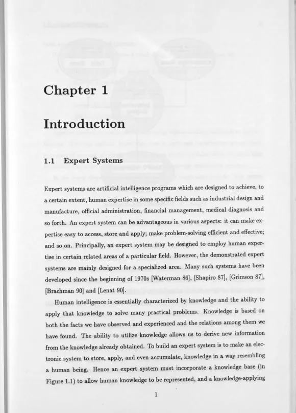 Figure 1.1) to allow human knowledge to be represented, and a knowledge-applying 