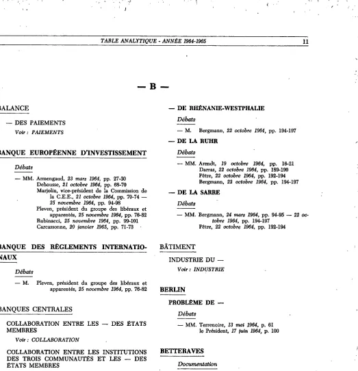 TABLE ANALTTTQUE - ANNÉE 1964-1965