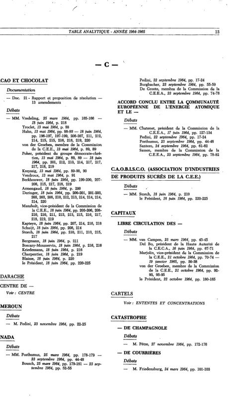 TABLE ANALYTTQUE - ANNÉE 19M-1965