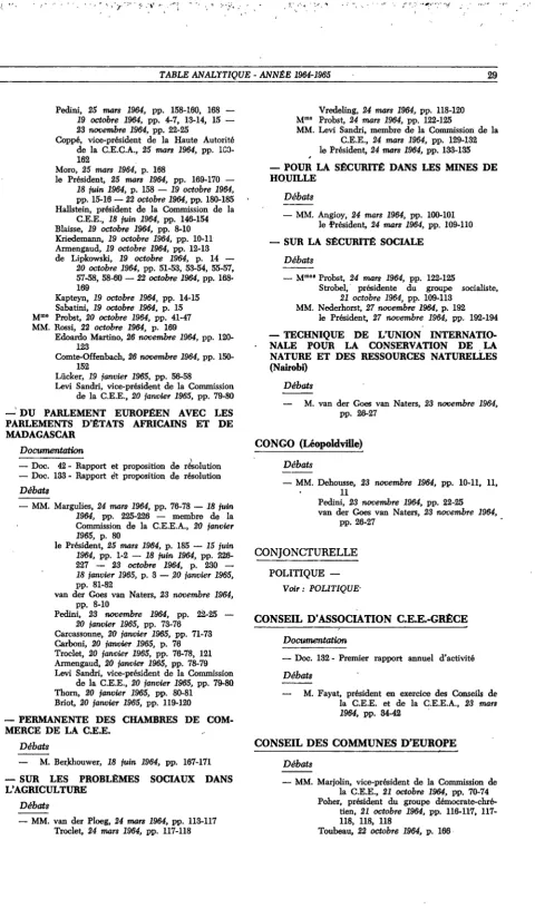 TABLE N,IALYTIQUE - AÀ/NÉE 196+1965