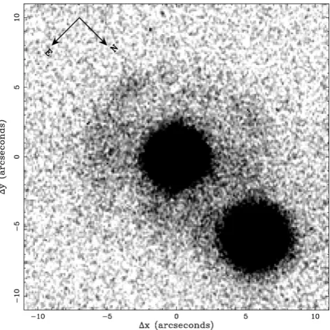 Figure 3. Enlarged image of the BT Mon nova shell. Note that the secondstar to the lower right is an unassociated foreground/background star.