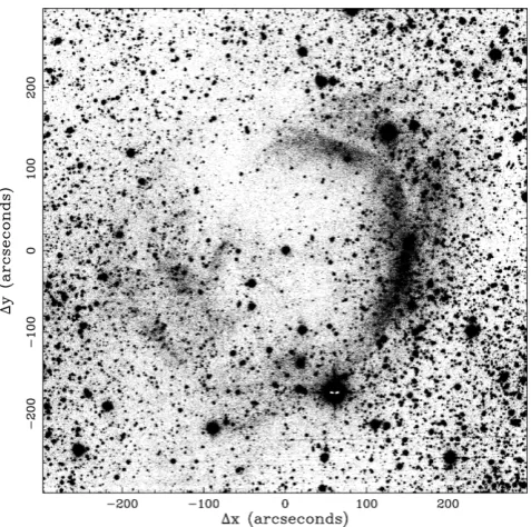 Figure 5. H10 arcmin α image of the nebula surrounding V1315 Aql. The image is × 10 arcmin, with north up and east to the left