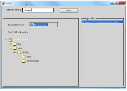 Figure 8. Obtaining the required document based on search. 