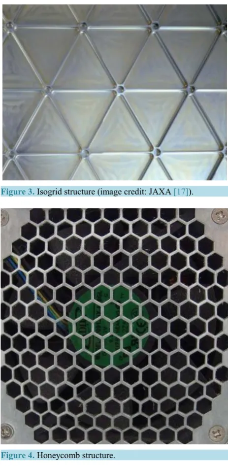 Figure 3. Isogrid structure (image credit: JAXA [17]).                                      