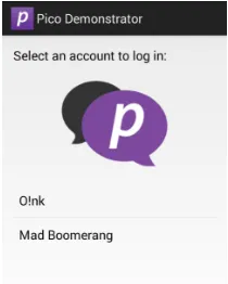 Fig. 3: Selecting an account to log in with.