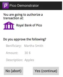Fig. 6: Conﬁrming a transaction.