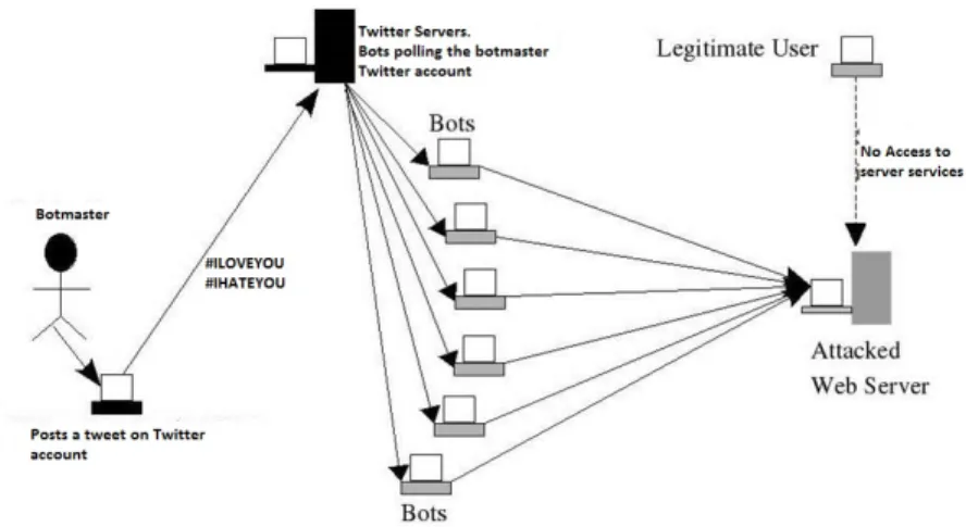 Figure 6: DDoS attack using the botnet