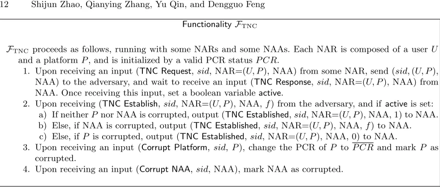Fig. 6. The TNC Functionality, FTNC