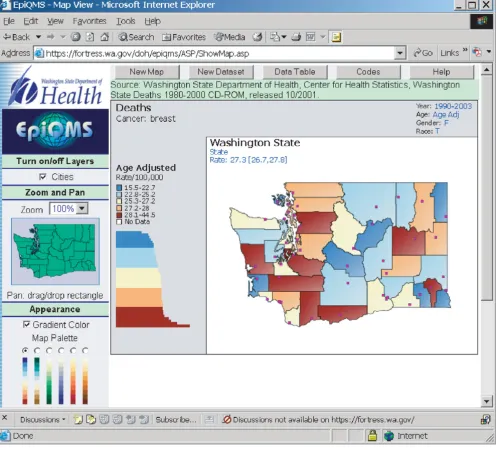 Figure 3Epidemiologic Query and Mapping System (EpiQMS)Epidemiologic Query and Mapping System (EpiQMS)
