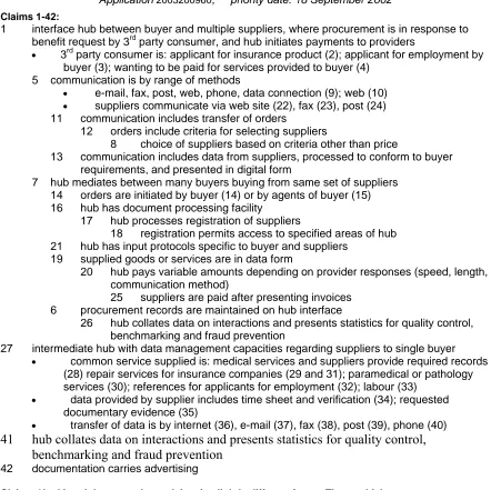 Figure 5.2 System for Ordering, Tracking and Payment of Goods and Services (simplified claims based on granted claims) 