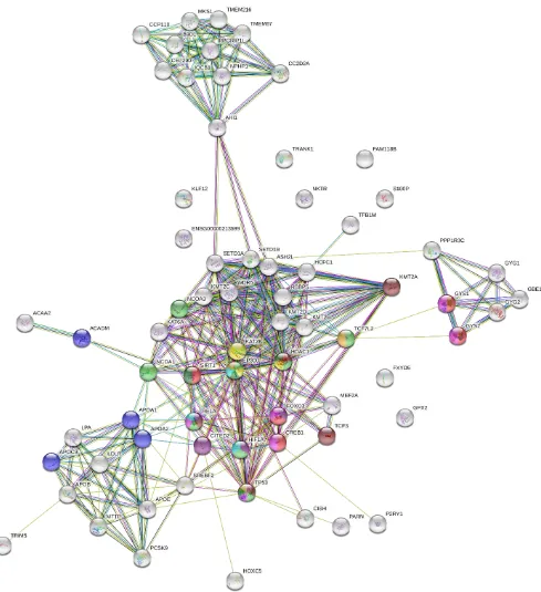 Figure 2: PPI network of DEGs identified by STRING 