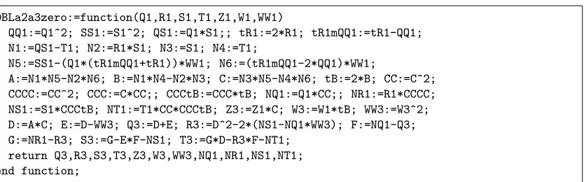 Fig. 6. Explicit formulas for DBLa2a3zero.