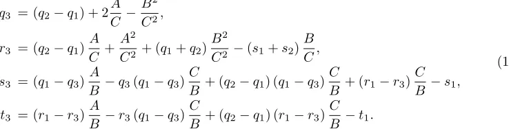 Fig. 10. Explicit map from auxiliary Jacobian coordinates to aﬃne Kummer coordinates.