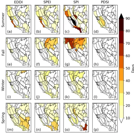 Figure 3) are shown in Figure 5. Generally, lags of less than 10 days were found with some variability 