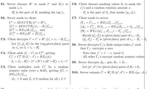 Figure 2: The extraction sub-protocol.