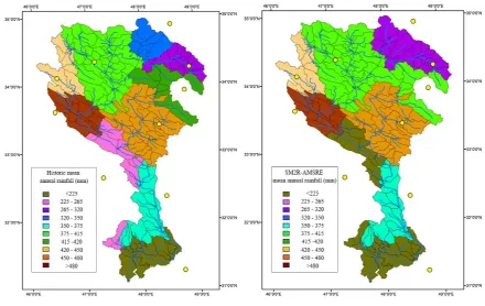 Figure 6. Contributions of the different components of the water balance equation to SM2R-AMSRE at Kermanshah station for January 2003 (left) and Hamedan station for July 2004 (right)