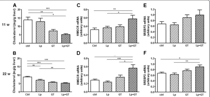 Figure 7 Altered cholesterol homeostasis in mice fed a diet supplemented with green tea and Lactobacillus plantarum