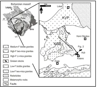 Figure 1 Schematic geological map of the Krudum granite body. 