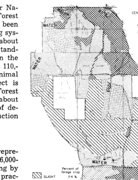 FIG. 4. Utilization cattle in 1949. pattern in a pasture grazed season-long by 