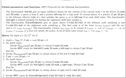 Fig. 15. The query phase ΠFindEndpoints.Query for the functionality FindEndpoints in the (SisoPRF,MPC)-hybrid model