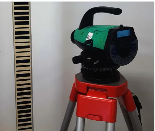 Figure 2. Example of a digital level – bar-code staff system [45].