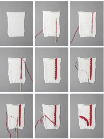 Figure 13. Integral embellish step-by-step instructions. Credit: Amy Twigger Holroyd.