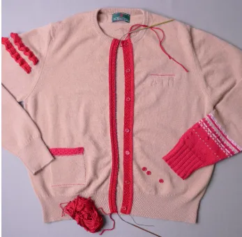 Figure 1. Sampler garment during cut open and trim treatment.  Credit: Amy Twigger Holroyd.
