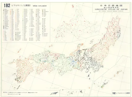 Figure 2. Example map from the LAJ (Nr. 182 - ’indian corn, maize’).