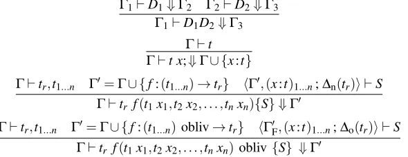 Figure 11: Rules for type checking global declarations.