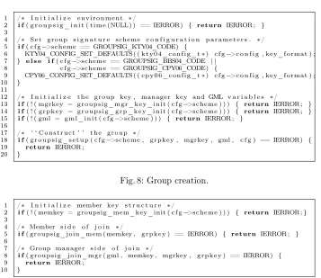 Fig. 8: Group creation.