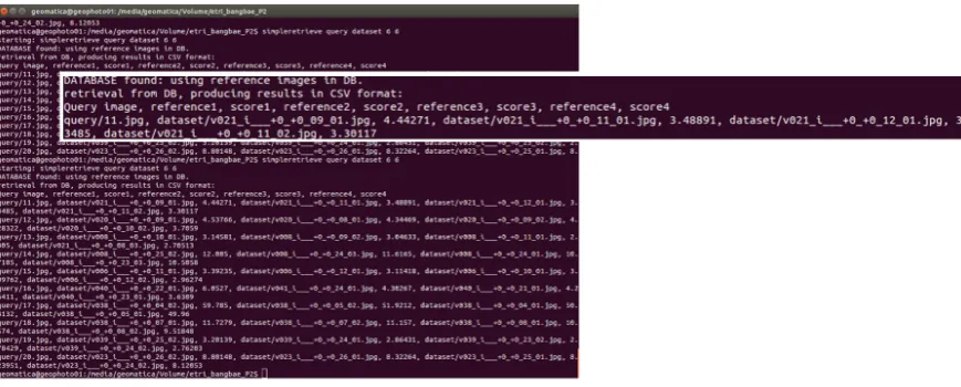 Figure 4. Example of image retrieval with ranking between query and reference images. 