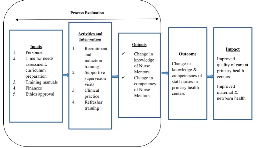 Figure 1. Process evaluation framework of nurse mentor training program.                                          
