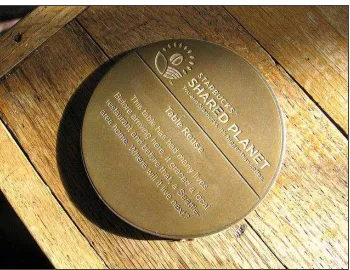 Figure 2 – Metadiscourse of materiality as locality: Plaque on the community table in 1st and Pike 