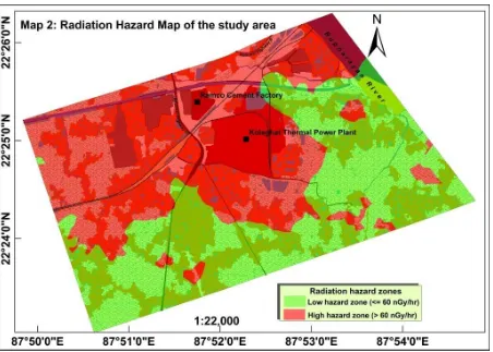Figure 3 Radiation Zone Map of the study area 