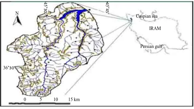 Figure 1. Mahabad River catchment map. 