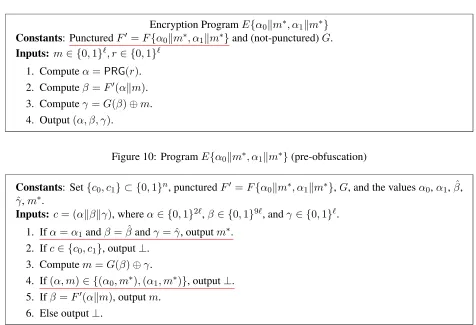 Figure 10: Program E{α0∥m∗, α1∥m∗} (pre-obfuscation)