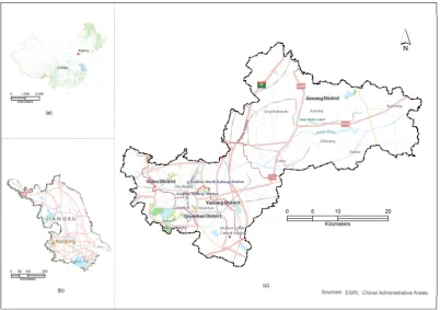 Figure 2. Population, built-up area and GDP growth of Xuzhou from 1978 to 2014 (Data Source: Statistical Yearbook of Xuzhou City) 