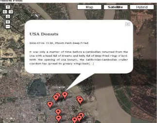 Fig 2.4 Food shops on Google Maps 
