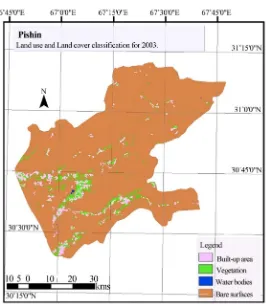 Figure 2. Land use and land cover classification for the year 1992.           