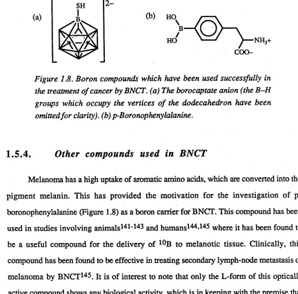 Figure 1.8. Boron compounds which have been used successfully in 
