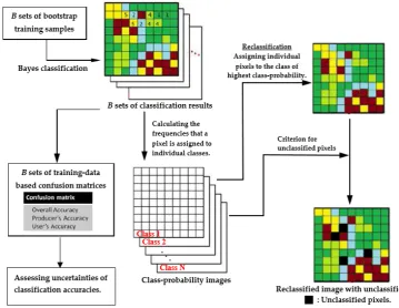 Figure 6. Flowchart of the bootstrap-based LULC reclassification approach. 