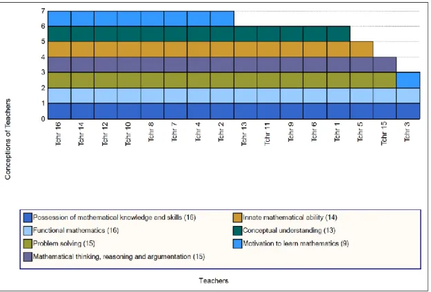 Figure 1. Teachers‘ conceptions of mathematical literacy 