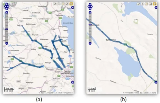 Figure 3. Approximated coverage zone for (a) ALS and (b) MLS datasets.