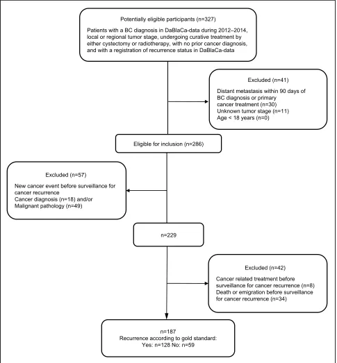 Figure 2 Flowchart of study population.Abbreviations: BC, bladder cancer; daBlaCa-data, danish Bladder Cancer database.