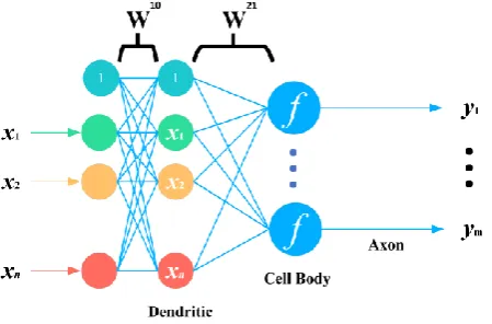 Figure 2 shown the Gang artificial neuron with one module. The architecture of Gang artificial neuron can be represented 