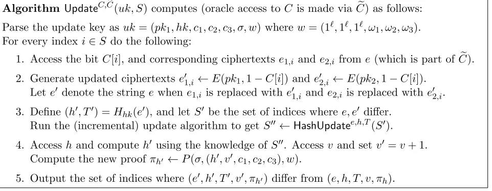 Figure 3: Description of Update.