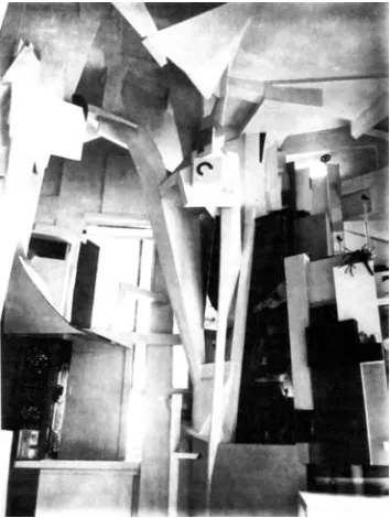 Figure 3.1 Kurt Schwitters, Merz 169, Formen im Raum [Forms in Space], 1920. Collage, 18x14.3 cm Kunstsammlung Nordrhein-Westfalen, Düssseldorf [Source: Dietrich, 1993]