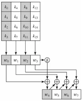 Fig. 3: The AES key schedule