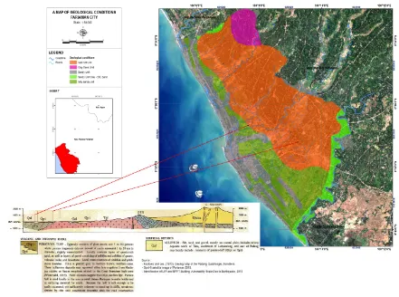 Figure 1. Map of the geological condition of Pariaman city. 